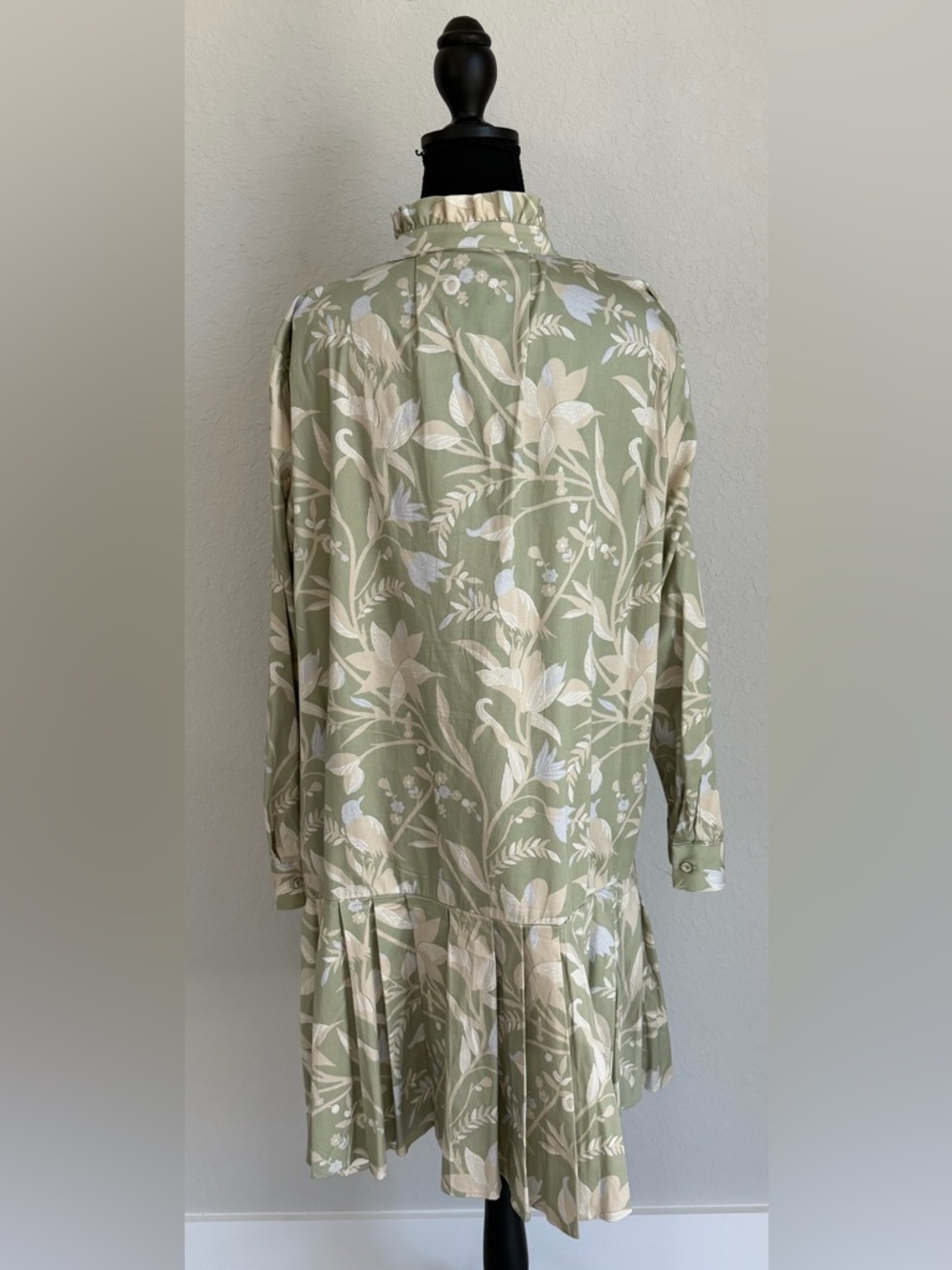 NWOT Tuckernuck Sage Arbre Tate Dress with Ruffled Neck & Pleated Skirt, XL - Picture 8 of 14